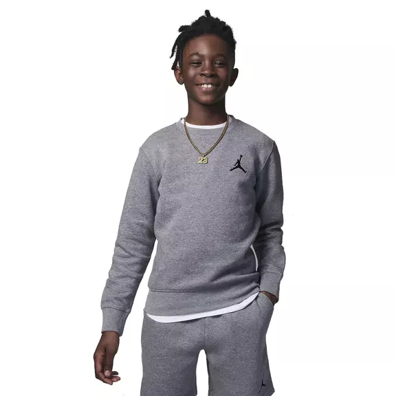 Jordan Kids MJ Essentials Crew Neck Sweatshirt "Carbon"