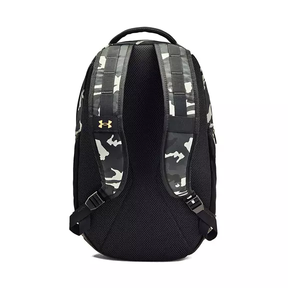 Mochila UA Hustle 5.0 "Black Metallic Gold"