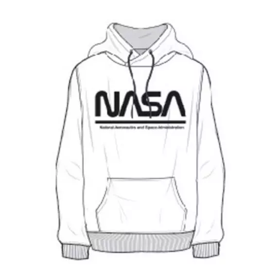 Nasa Logo Hoody Sweatshirt "N05H-White"