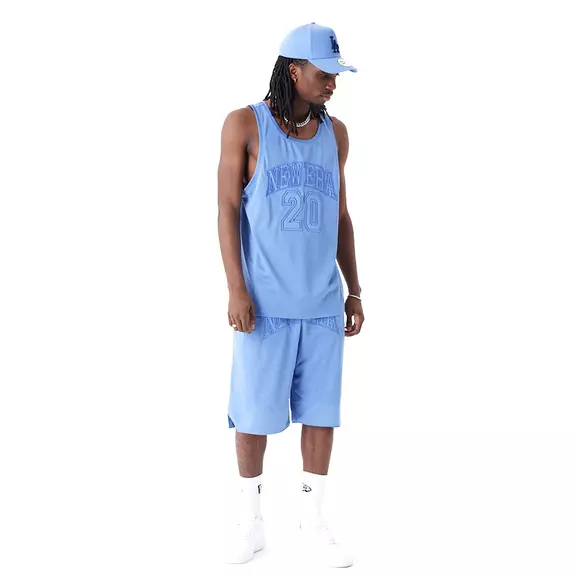 New Era Arch Logo Mesh Shorts "Blue"