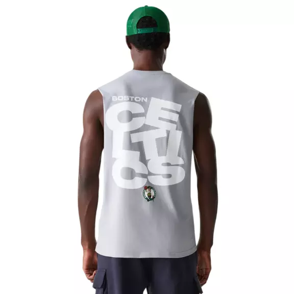 New Era NBA Boston Celtics Graphic Sleeveless T-Shirt "Grey "
