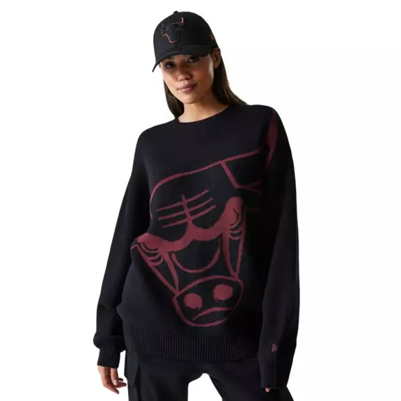 Jersye de Punto New Era NBA Chicago Bulls Knit Oversized Sweater "Black"
