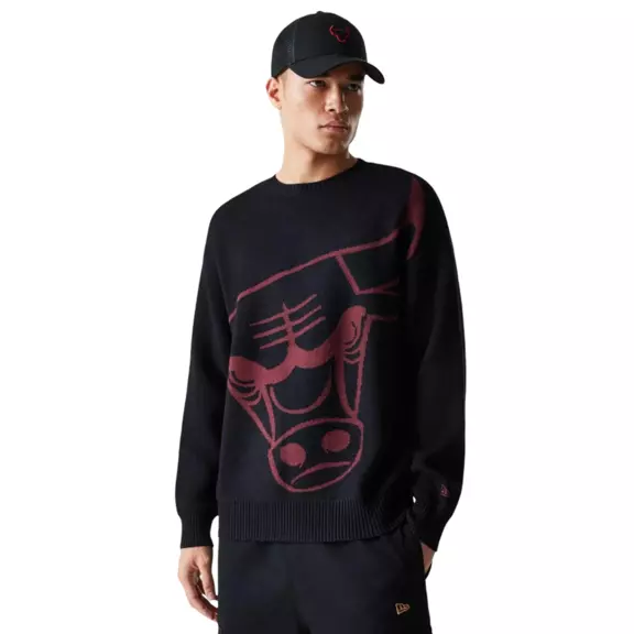 Jersye de Punto New Era NBA Chicago Bulls Knit Oversized Sweater "Black"