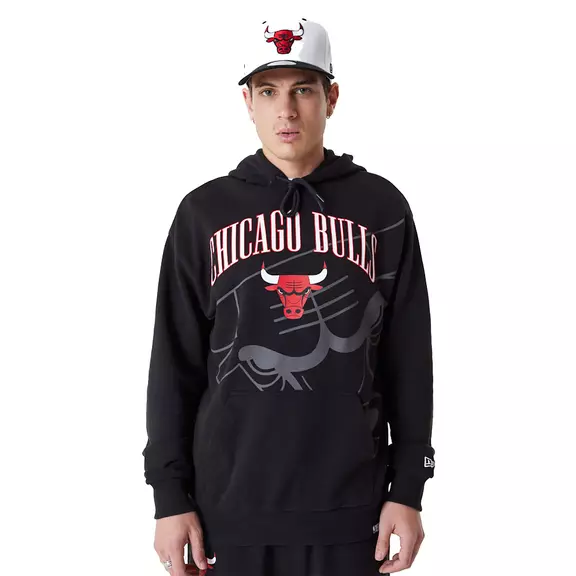 New Era NBA Chicago Bulls Logo Pullover Hoodie "Black"