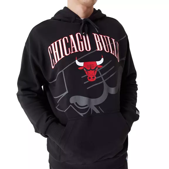 New Era NBA Chicago Bulls Logo Pullover Hoodie "Black"