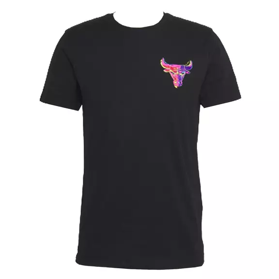 New Era NBA Chicago Bulls Neon Back Graphic Logo Tee "Black"