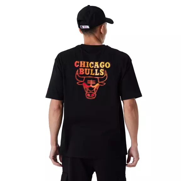 New Era NBA Chicago Bulls Neon Fade Logo Tee