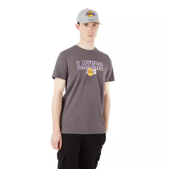 New Era NBA L.A Lakers Throwback Graphic T-Shirt "Grey"