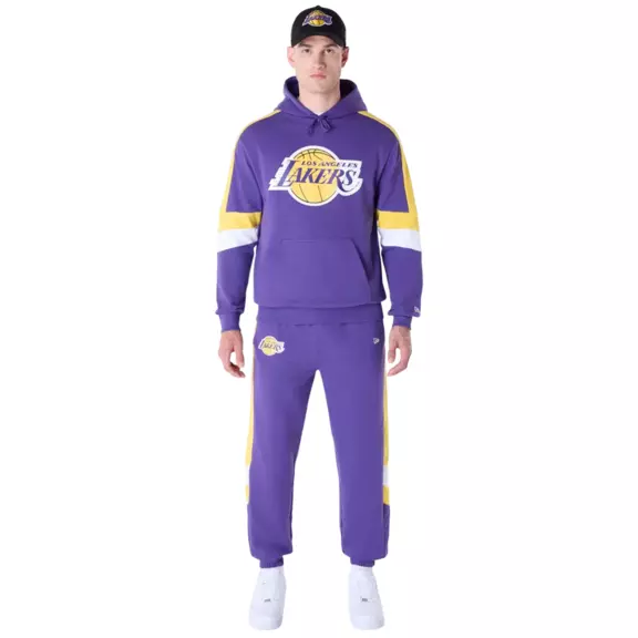 New Era NBA L.A Lakers Colour Block Oversized Pullover Hoodie