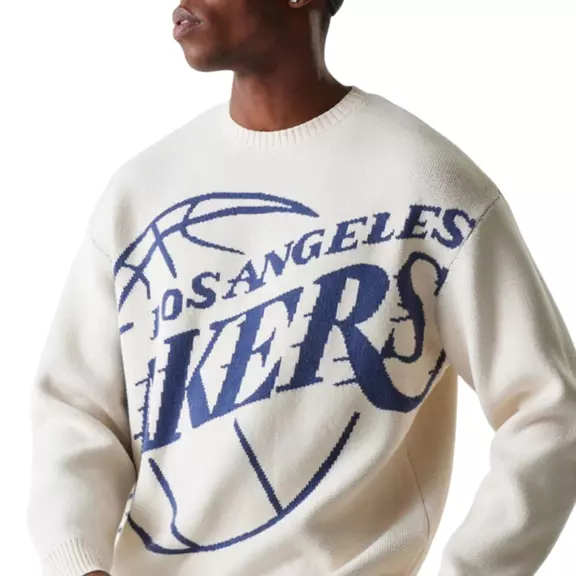 Jersey de Punto Oversized New Era NBA LA Lakers "Light Beige"