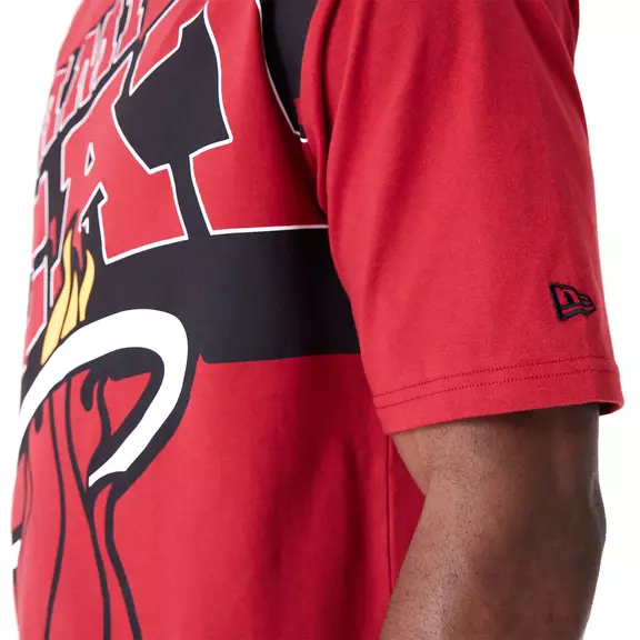 New Era NBA Miami Heat Large Wordmark Oversized T-Shirt