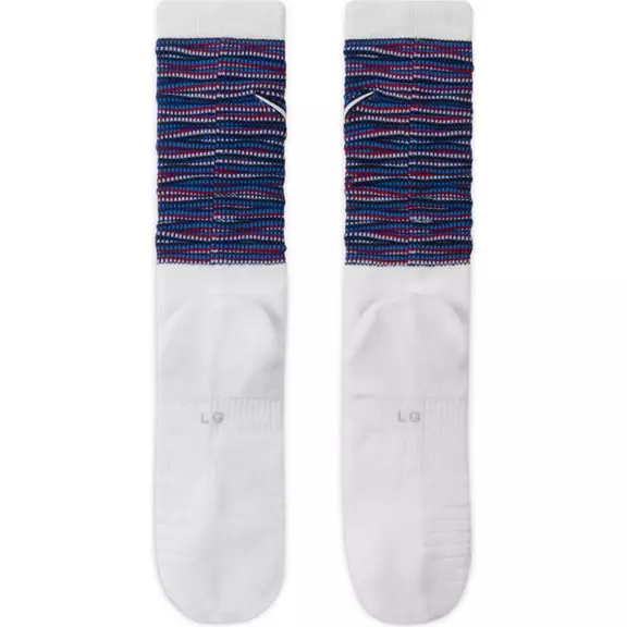 Nike Elite Crew Basketball Socks "White-Blue"