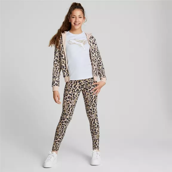 Puma Girls Alpha AOP Full-Zip Hoodie FL