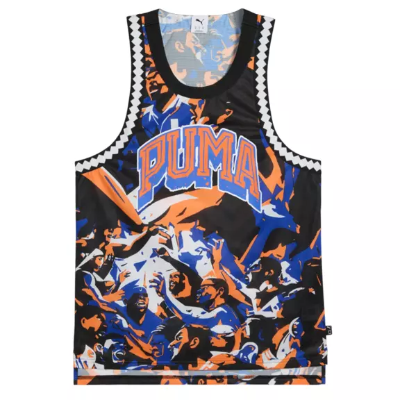 Puma Basketball Rival Rage AOP Mesh Tank "Vivid Blue-AOP"