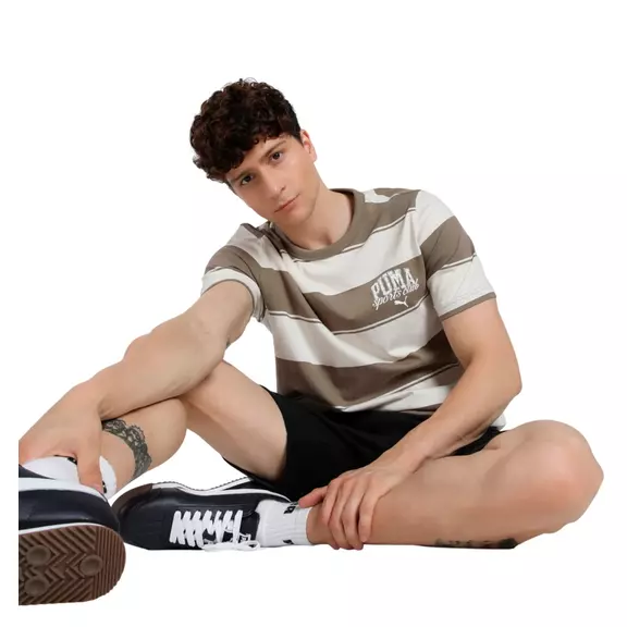 PUMA CLASS Striped Tee "Totally Taupe"