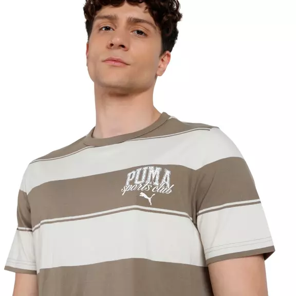PUMA CLASS Striped Tee "Totally Taupe"