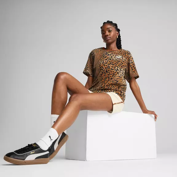 Puma ESS GRAPHIC ANIMAL Relaxed AOP Tee "Warm beige"
