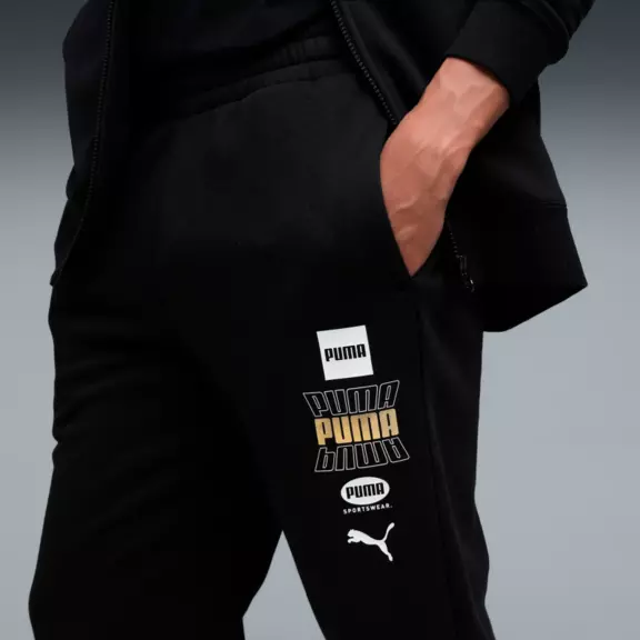 Puma ESS LOGO LAB Holiday Sweatpants FL cl "Black"