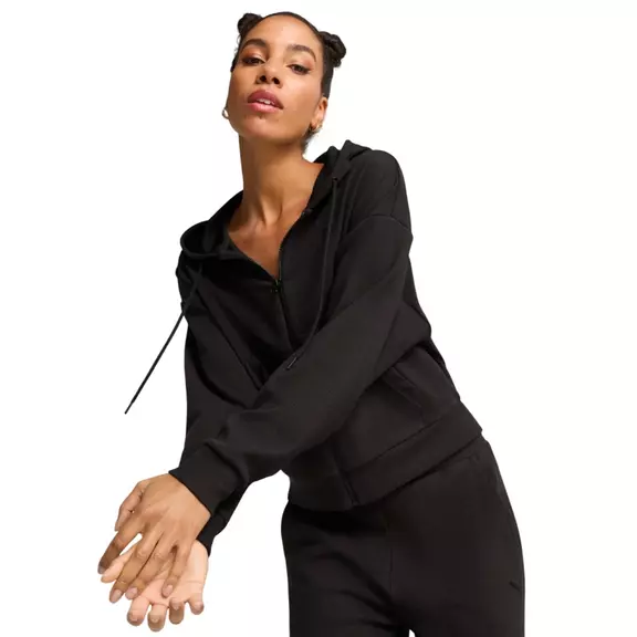 Puma HER Comfort Crop Full-Zip Hoodie "Black"