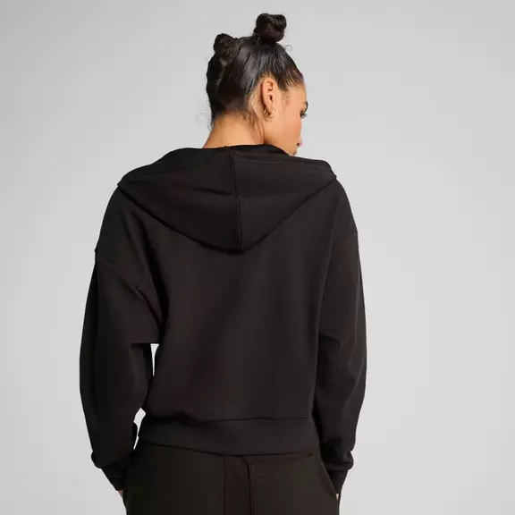 Puma HER Comfort Crop Full-Zip Hoodie "Black"