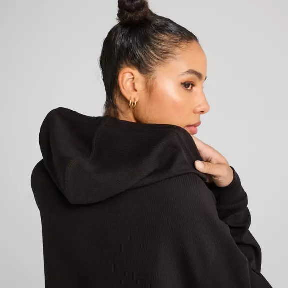 Puma HER Comfort Crop Full-Zip Hoodie "Black"