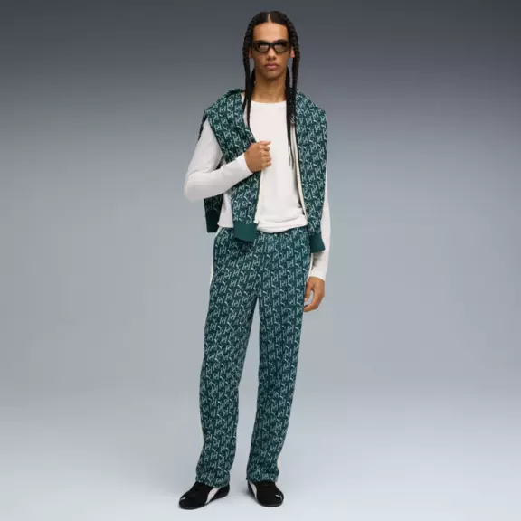 Puma T7 AOP Relaxed Track Pants PT "Green Terrain"