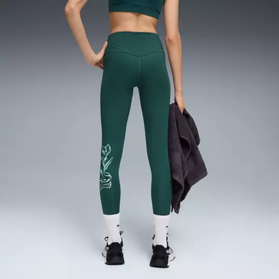 Puma W GRAPHIC TIGHT - HW 7/8 "Green Terrain"