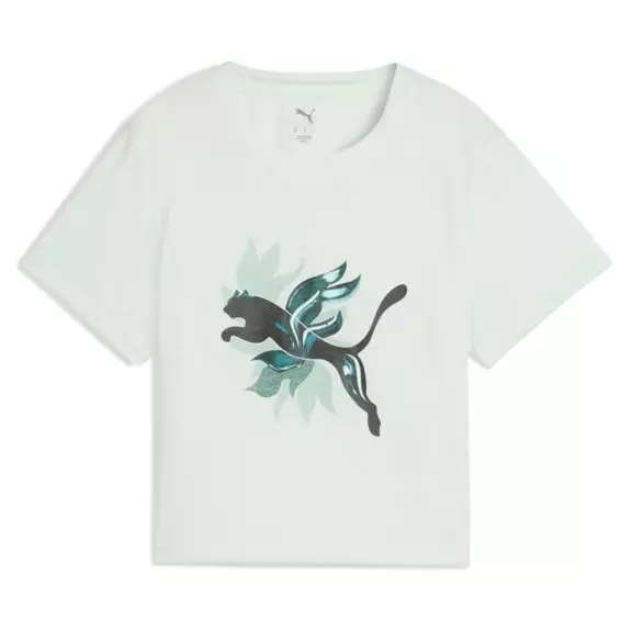 PUMA W GREEN TERRAINS FASHION GRAPHIC TEE "Sage Frost"