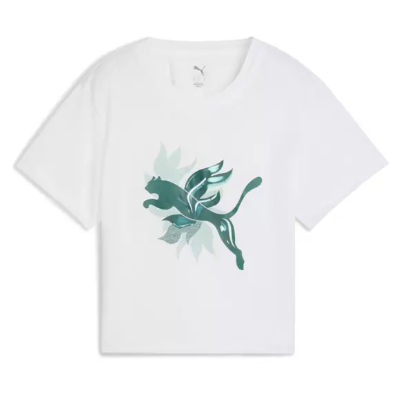 PUMA W GREEN TERRAINS FASHION GRAPHIC TEE "White"