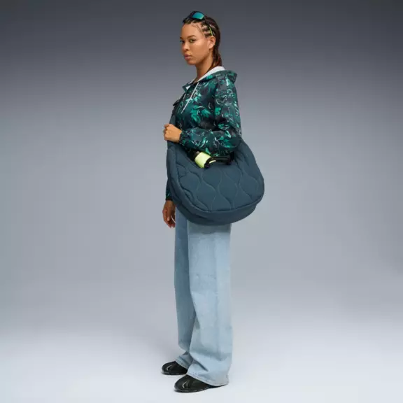 Puma W WOVEN JACKET - AOP "Green Terrain"