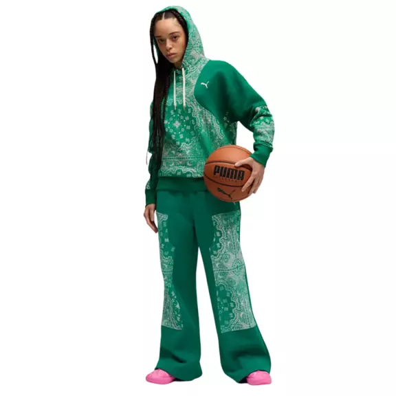 Sudadera Puma Wms Basketball Shooting Stars Hoodie "Wild Green"