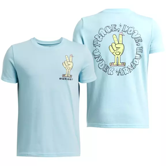 UA Boys´ Peace Love UA Logo Short Sleeve "Stream-Sonic Yellow"