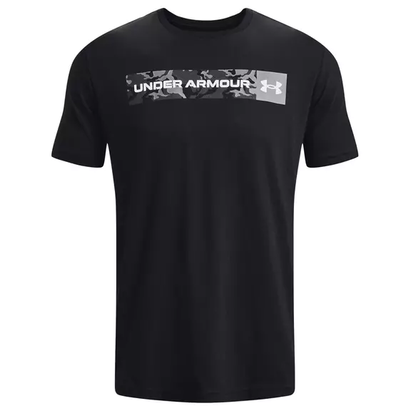 UA Men's Camo Chest Stripe Short Sleeve "Black"