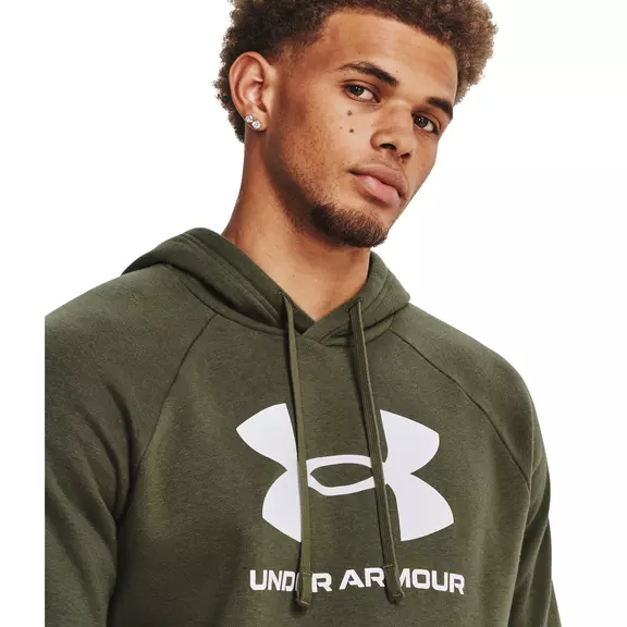 UA Men's Rival Fleece Logo Hoodie "Marine OD Green"