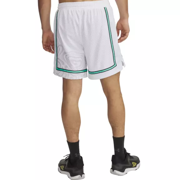UA Men's Zone Pro 18cm Mesh Shorts Printed "White"