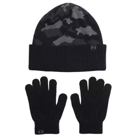 Set de Gorro y Guantes Under Armour Niño/Niña "Black-Camo"