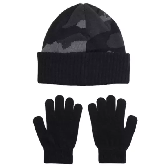 Set de Gorro y Guantes Under Armour Niño/Niña "Black-Camo"