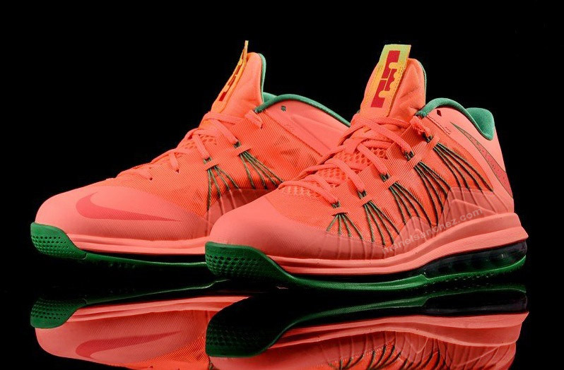 Nike Air Max Lebron X Low Watermelon 801 brightmango verde