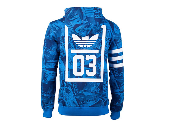 sudadera adidas roja y azul