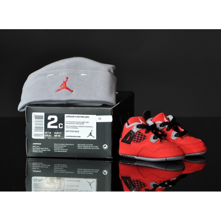 Air Jordan 4 Retro Bebé "Infant Crib" (603/rojo/blanco)