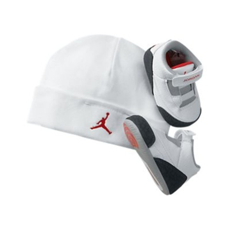 Jordan 3 Retro Gift Pack Bebé (120/blanco/negro/rojo)