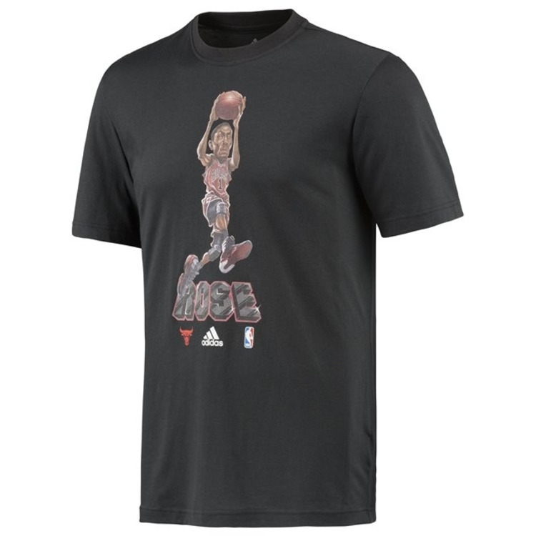 Adidas NBA Camiseta GFX Caricature Rose (negro/negro)