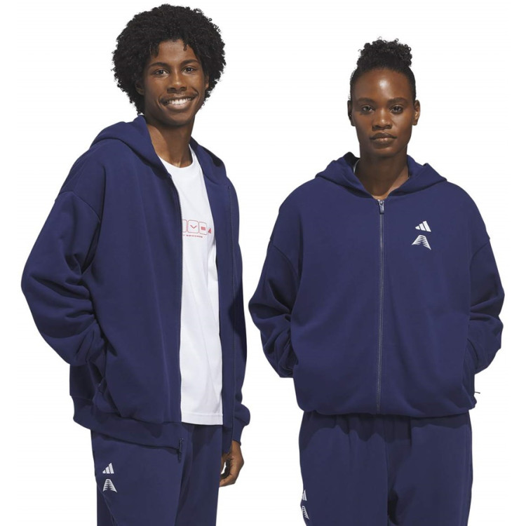 Sudadera Adidas Basketball Anthony Edwards Foundation Full-Zip "Dark Navy"