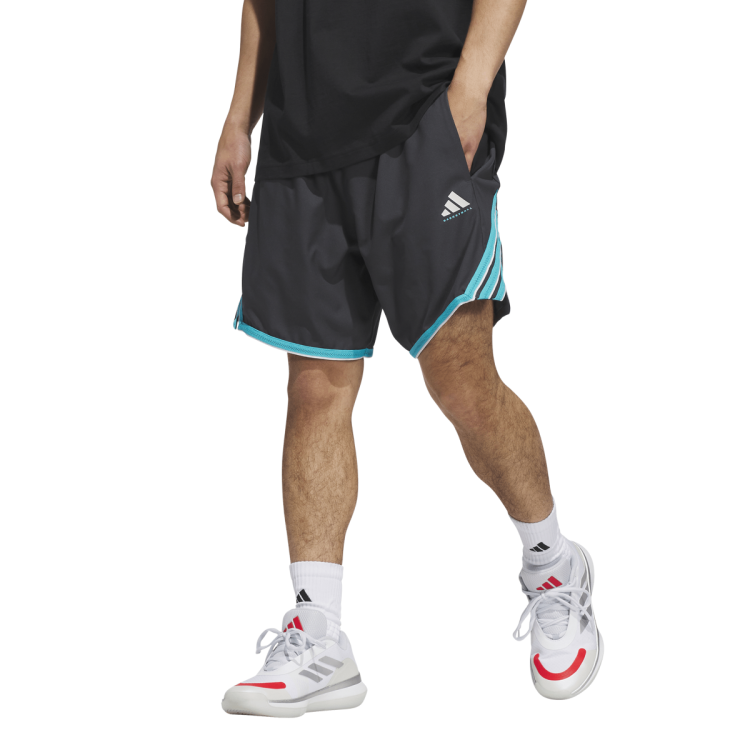 Short Basket Adidas Crazylite "Carbon-Lucid Cyan"