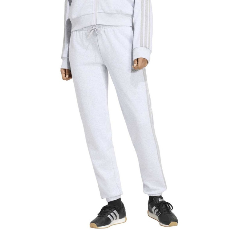Pantalón Adidas Essentials French Terry 3 bandas "Light Grey Heather"