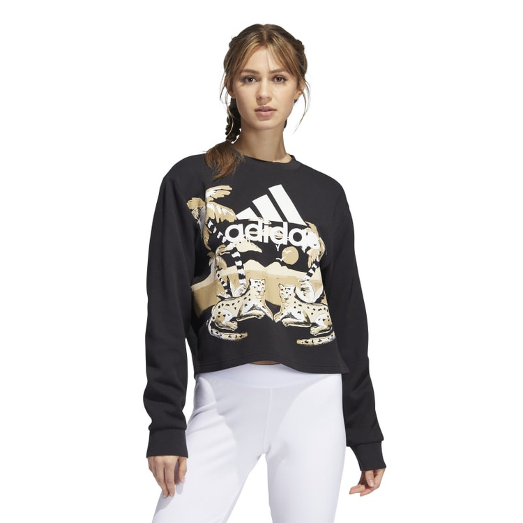 Adidas Graphic Crop Crewneck Sweatshirt x FARM Rio