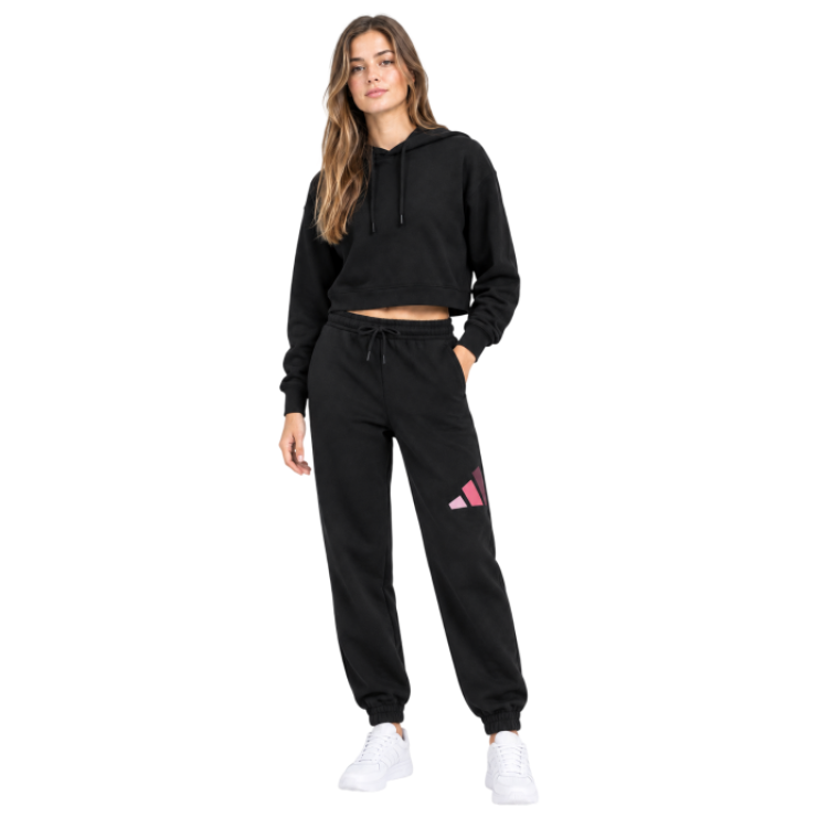 Pantalón Niña Adidas Big Logo French Terry "Black"
