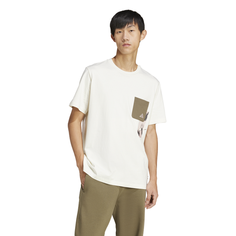 Adidas Lens Elevated Pocket Graphic Tee "White"