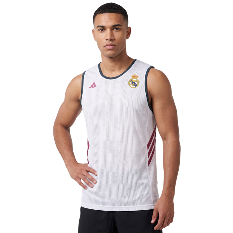 Camiseta Reversible Entrenamiento Adidas Real Madrid BB 26/27 "White-Wild Pink"