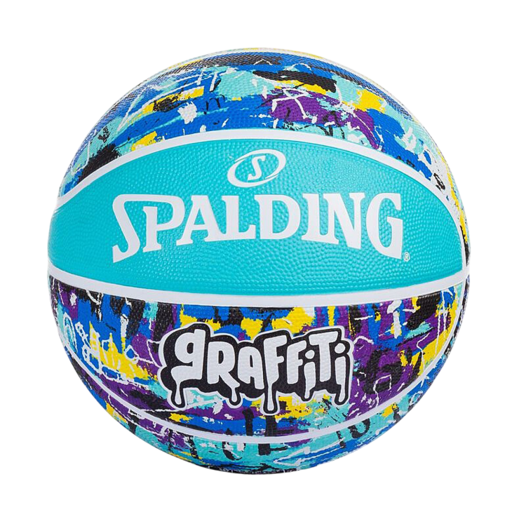Balón Basket Spalding Blue Graffiti Rubber (Sz7)